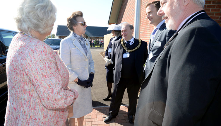 HRH The Princess Royal Meeting with our then Chairman, Derrick Dyas